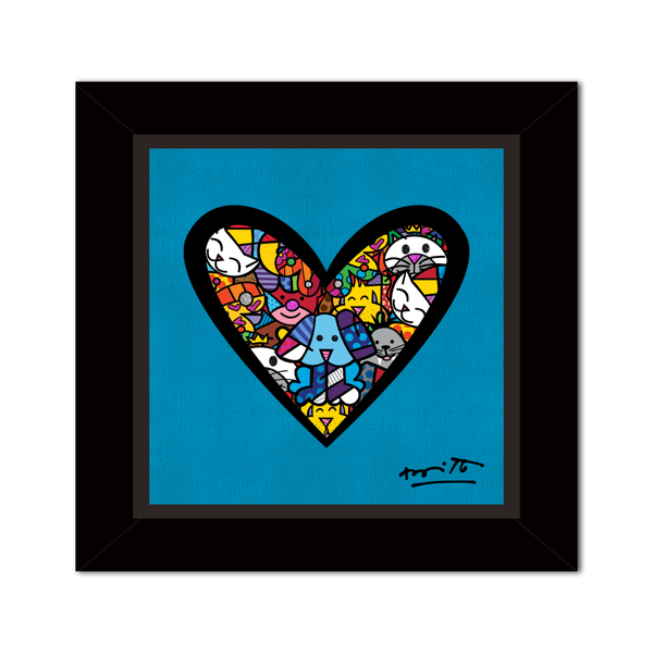 I LOVE ANIMALS (Metallic Cyan)