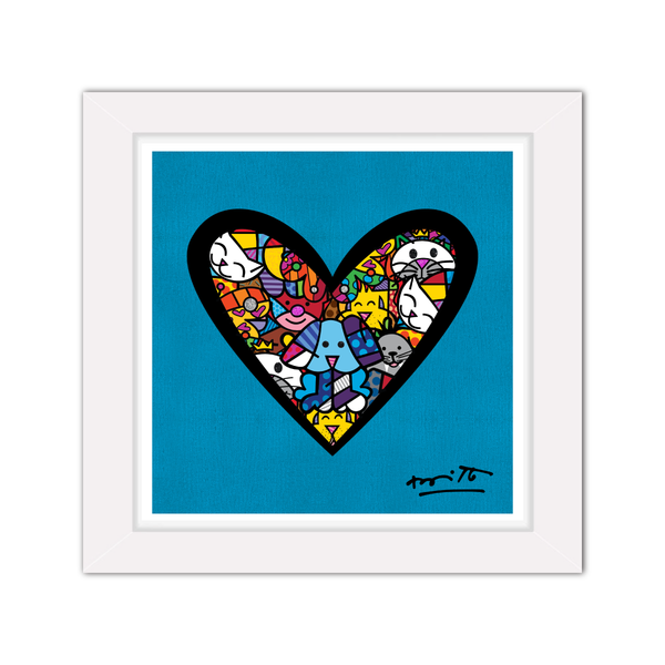 I LOVE ANIMALS (Metallic Cyan)