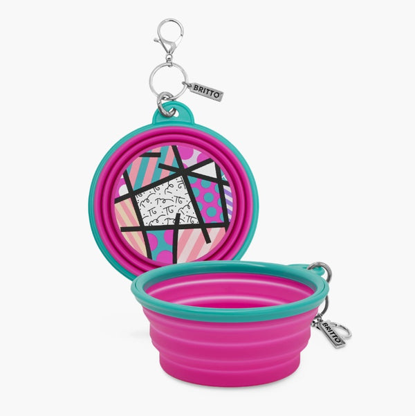BRITTO® PET TRAVEL Bowl - PINK LANDSCAPE