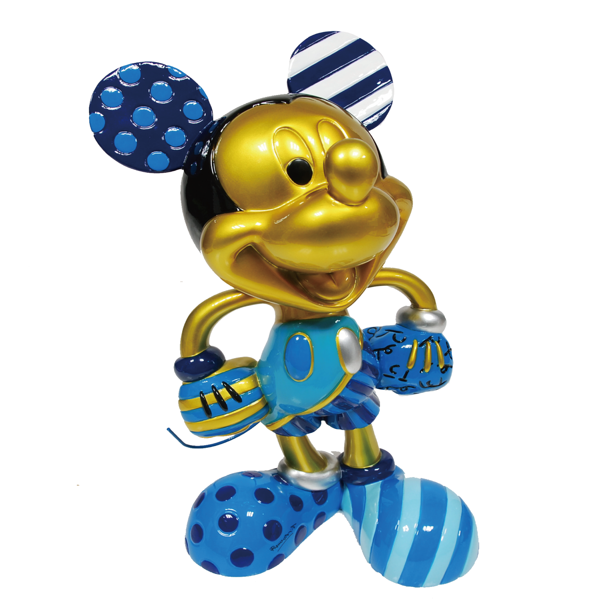 DSBRT Gold & Blue 12” Mickey | ロメロ ブリット (Romero Britto DSBRT Gold & Blue 12” Mickey | ロメロ ブリット (Romero Britto