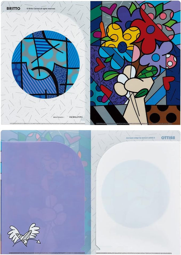 BR WポケットフォルダーA5（2柄組）カップピンク