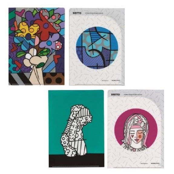 BR WポケットフォルダーA5（2柄組）カップピンク