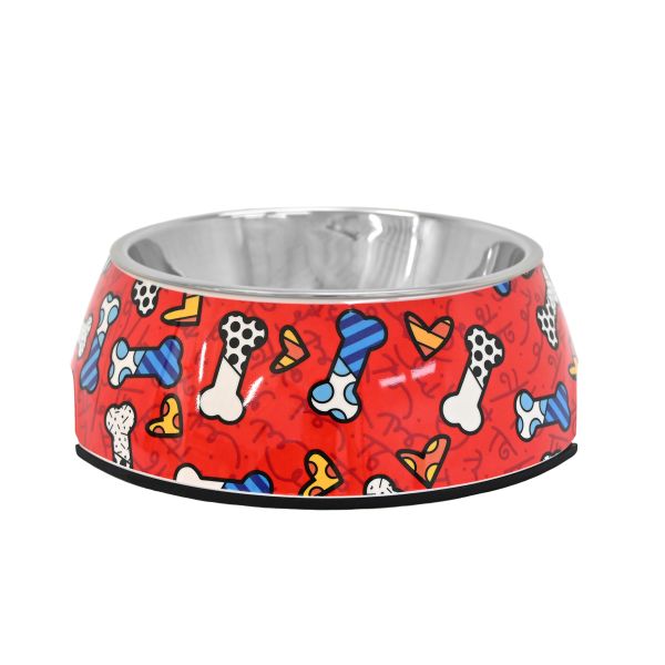 BRITTO® PET Bowl - RED BORNES & HEARTS