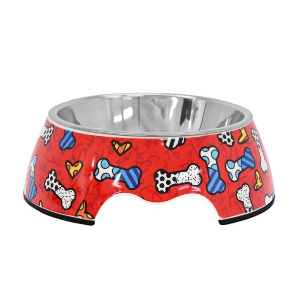 BRITTO® PET Bowl - RED BORNES & HEARTS