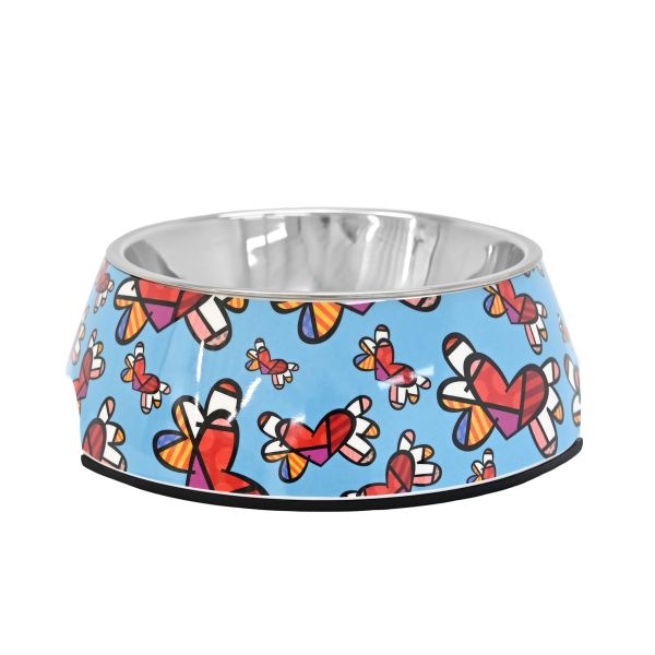 【BRITTO】ペット用フードボウルL〜LameGreen Landscape〜 Pet Collection – ROMERO BRITTO