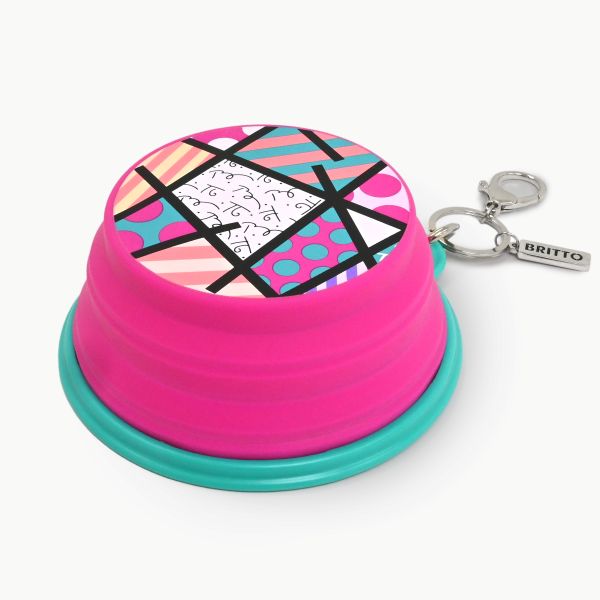 BRITTO® PET TRAVEL Bowl - PINK LANDSCAPE