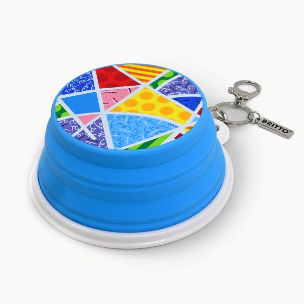BRITTO® PET TRAVEL Bowl - BABY BLUE LANDSCAPE