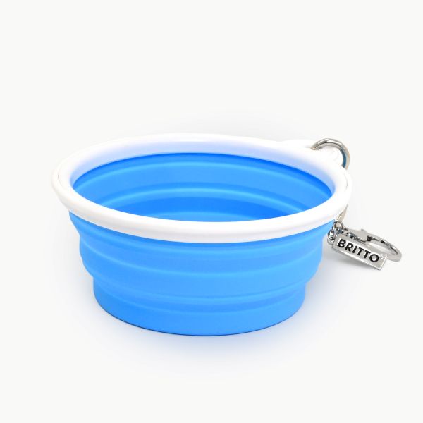 BRITTO® PET TRAVEL Bowl - BABY BLUE LANDSCAPE