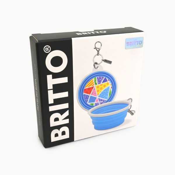 BRITTO® PET TRAVEL Bowl - BABY BLUE LANDSCAPE