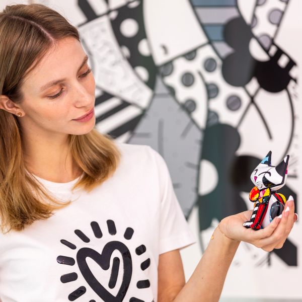 BRITTO® Collectible フィギュリン-BOW TIE CAT