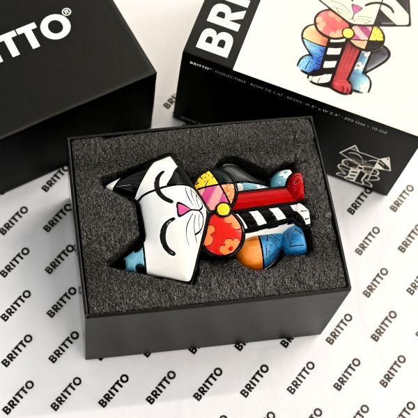 BRITTO® Collectible フィギュリン-BOW TIE CAT