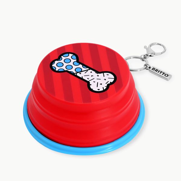 BRITTO® PET TRAVEL Bowl - BONE (BLUE)