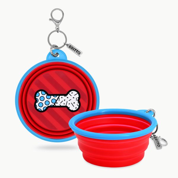 BRITTO® PET TRAVEL Bowl - BONE (BLUE)