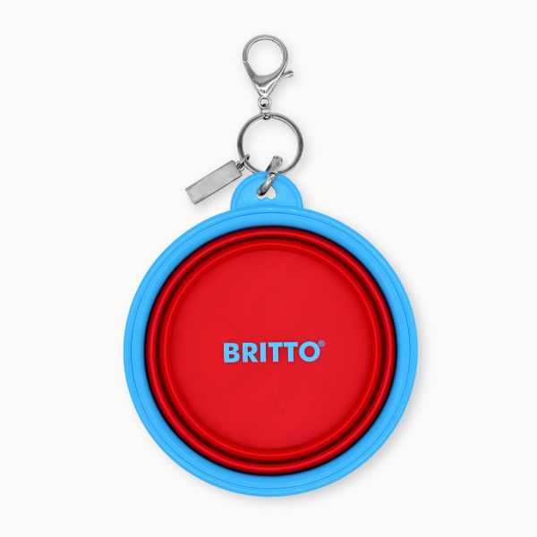 BRITTO® PET TRAVEL Bowl - BONE (BLUE)