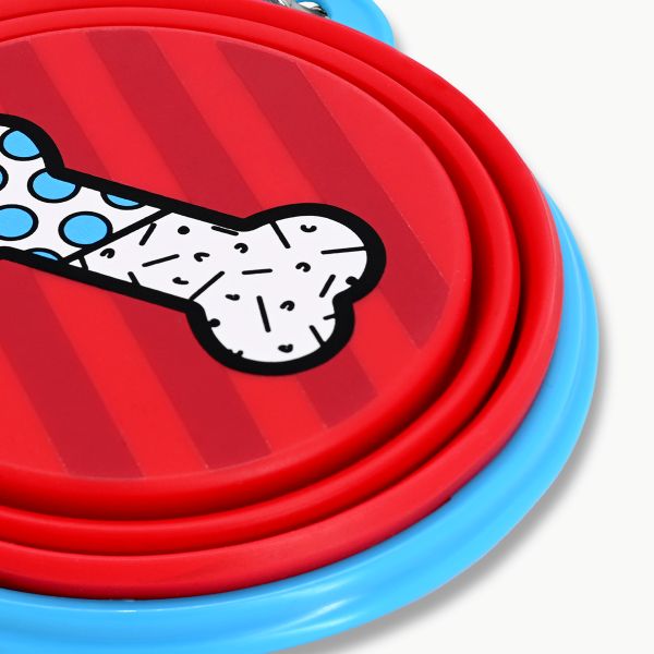 BRITTO® PET TRAVEL Bowl - BONE (BLUE)